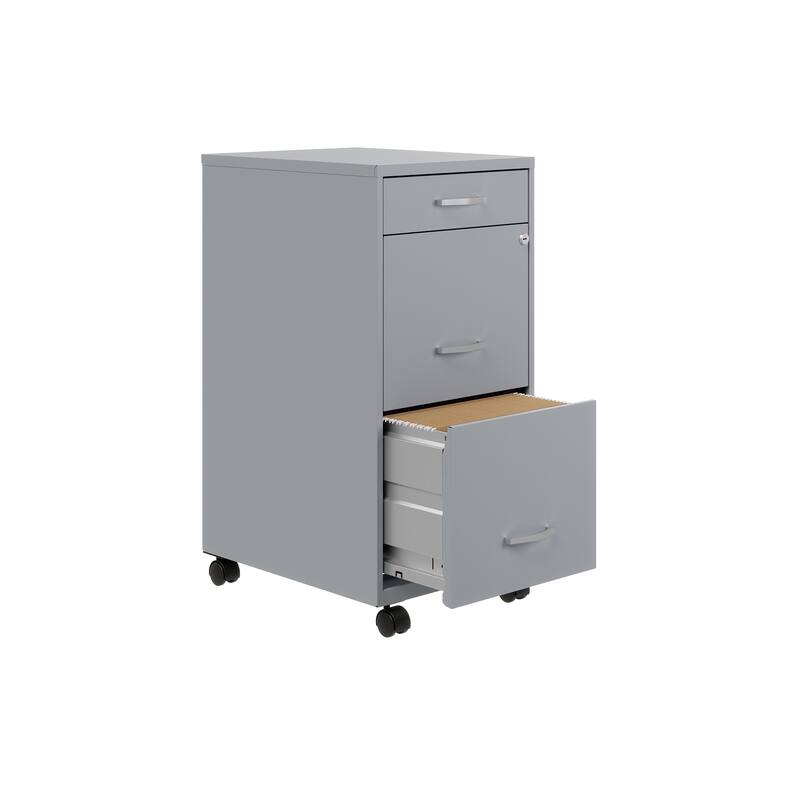 Space Solutions 18" Deep 3 Drawer Metal File Cabinet
