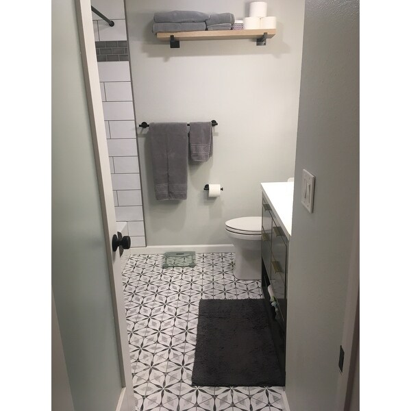 Top Product Reviews For Somertile Carra Bardiglio Floral Porcelain Hexagon Floor Wall Tiles 17817389 Overstock