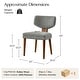 preview thumbnail 28 of 40, HULALA HOME Hipolito Mid Century Modern Ergonomic Dining Chair with Solid Wood Legs Set of 2