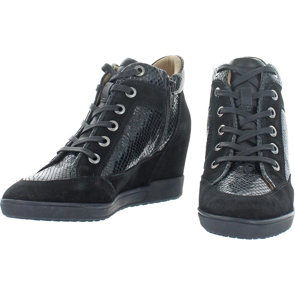 geox white wedge trainers