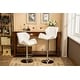 preview thumbnail 19 of 54, Roundhill Furniture Glasgow Height-adjustable Tufted Faux Leather Bar Stools (Set of 2)