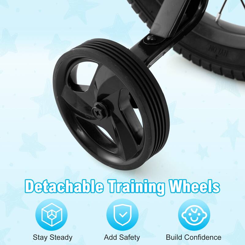 Kids Bike with Basket Adjustable Seat and Training Wheels