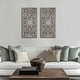 preview thumbnail 41 of 55, Madison Park Botanical Panel Distressed Carved Wood Wall Decor (Set of 2)