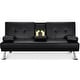 preview thumbnail 12 of 44, Yaheetech Modern Recliner Couch Faux Leather Futon Sofa Bed Black