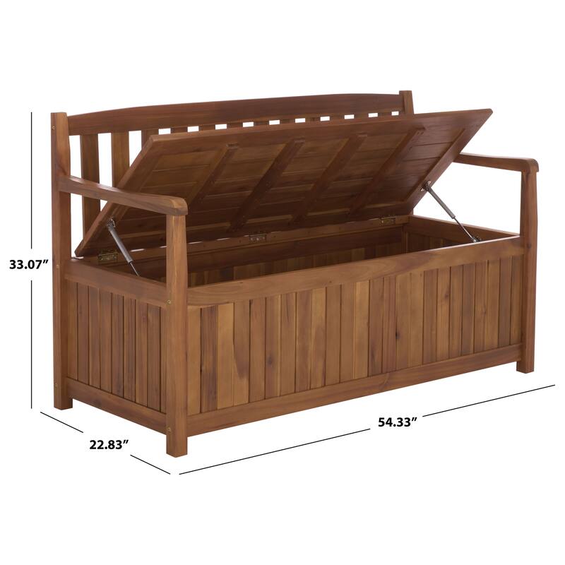 SAFAVIEH Outdoor Living Kelter Bench Box - 54"W x 23"D x 33"H