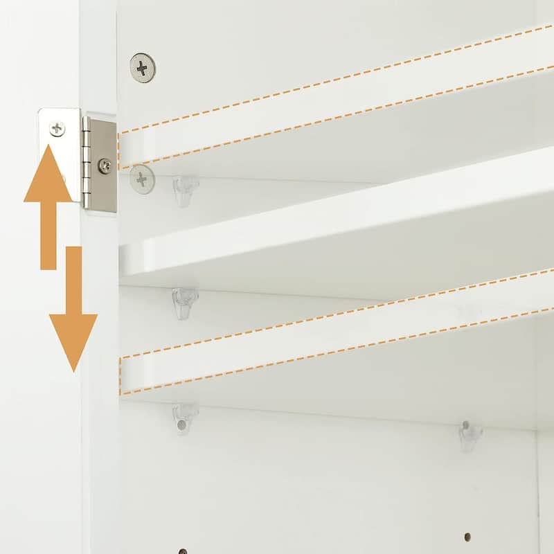 EROMMY 71'' Freestanding Kitchen Pantry Cabinet, Tall Storage Cabinet with Drawer and Adjustable Shelves, 2-Door Floor Cupboard