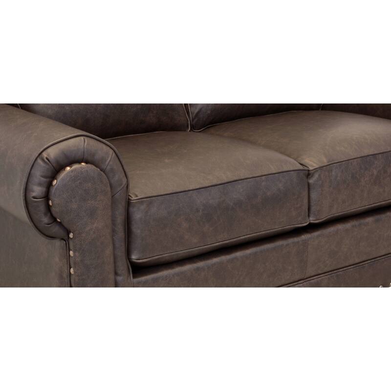 Made in USA Raval Top Grain Leather Sofa and Two Chairs Set