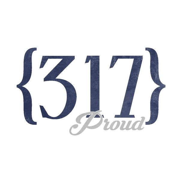 Indianapolis Indiana 317 Area Code Blue Lantern Press Artwork Art Print Multiple Sizes Available 9 X 12 Art Print