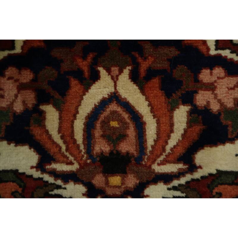 Hand Knotted Oriental 100% Wool Carpet Traditional Floral Red Bakhtiari Area Rug - 13' 1'' X 9' 9''