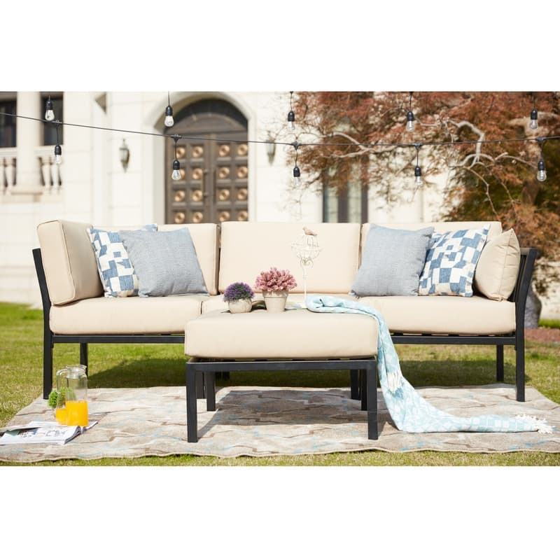 PATIO FESTIVAL 4-Piece Outdoor Sofa Seating Group with Cushions