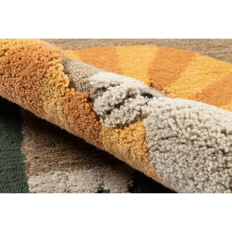 Novogratz by Momeni Atticus Leon Hand Tufted Animal Print Wool Rug