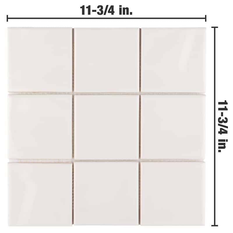Merola Tile Twist Square Soft Cream 11-3/4" x 11-3/4" Ceramic Wall Tile