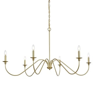 Elegant Lighting LD5056D54 Rohan 6 Light 54" Wide Taper Candle Style