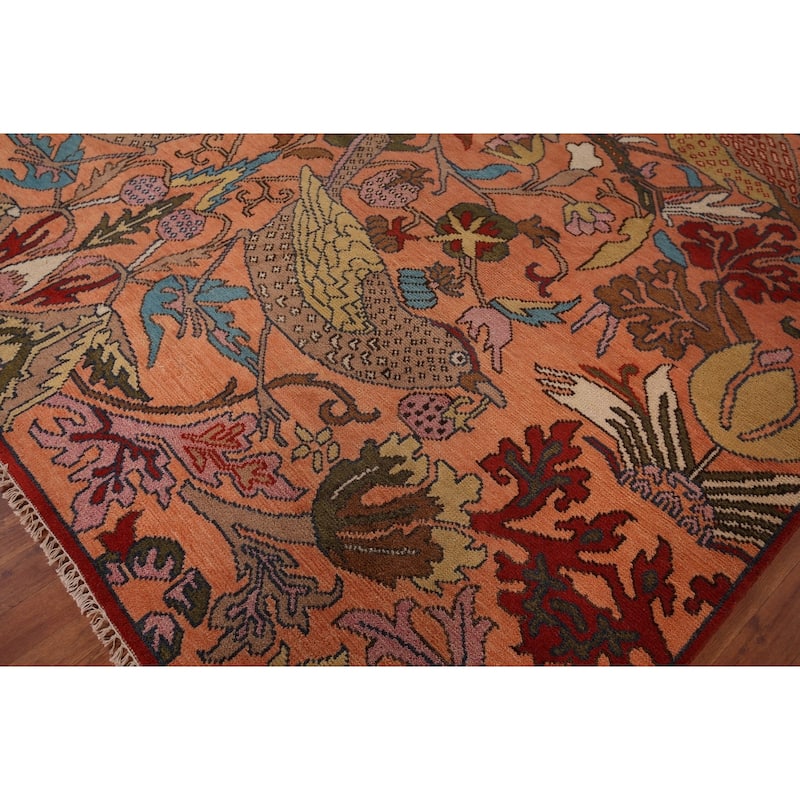 Animals Design Ziegler Indian Large Area Rug Handmade Wool Carpet - 9'10"x 13'11"