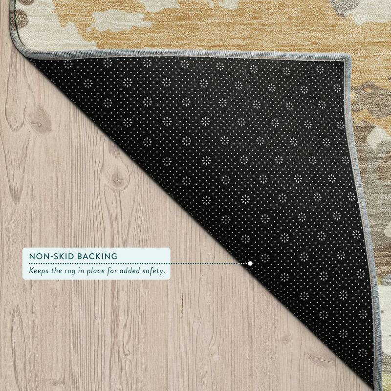 Machine Washable Indoor/ Outdoor Modern Calhan Chantille Rug