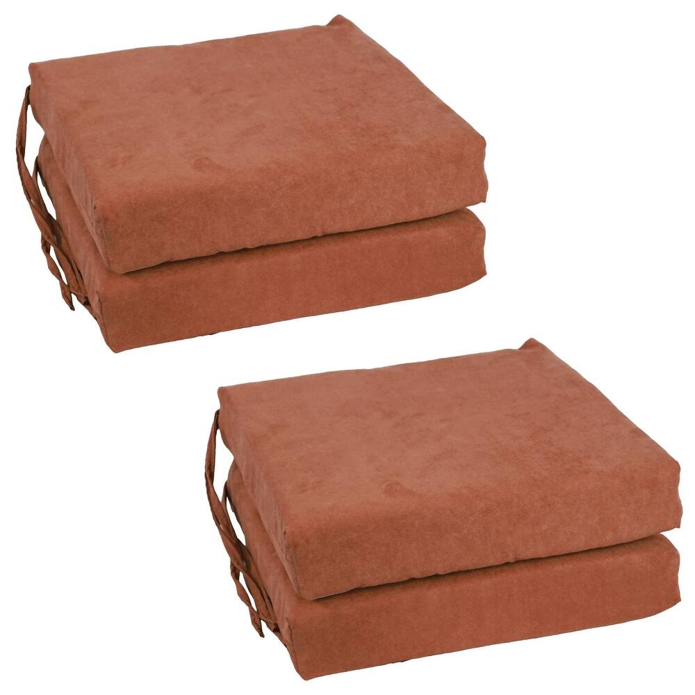 16-inch Square Indoor Microsuede Chair Cushions (Set of 2 or 4) - 16 x 16