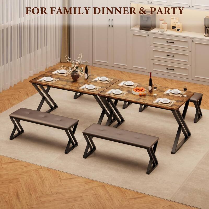Dining Table with 2 Benches