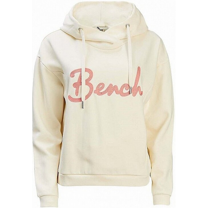 Shop Bench Women S Sweaters Beige Size Large L Hoodie Logo Print Drawstrings Overstock 30317183