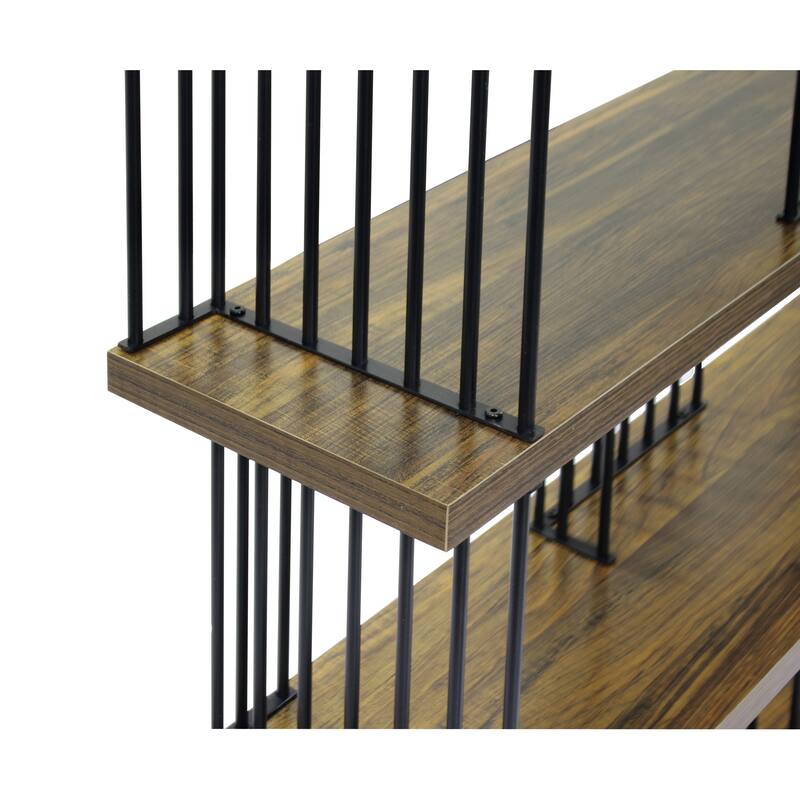 DAVEE Modern & Contemporary Antique Wood 3-tier Bookcase - 43.70*47.24*11.81 incehs