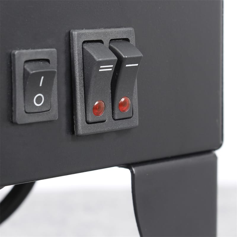 15" Freestanding Electric Fireplace Stove Heater with 3D Flame Effect