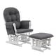 preview thumbnail 29 of 28, Rejoice Glider Rocking Chair with Ottoman WHITE / GRAY