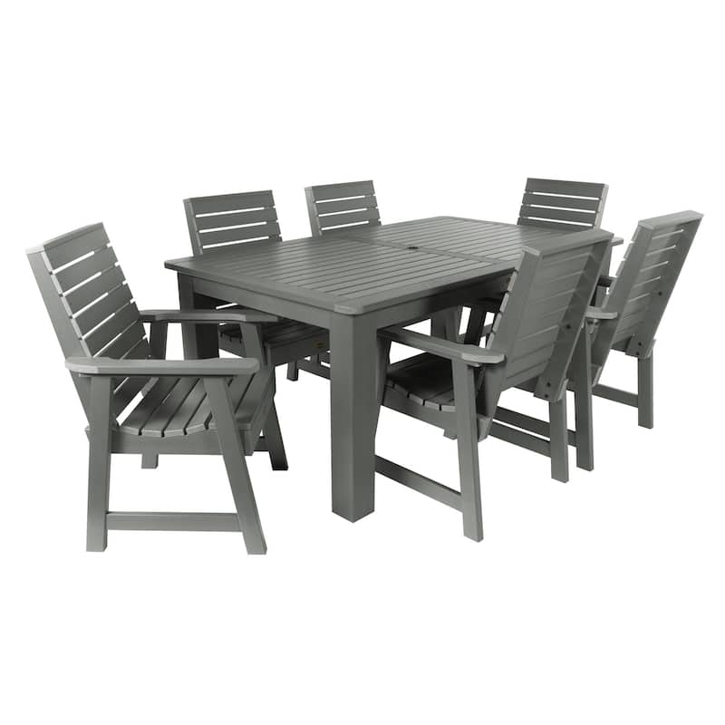 HIGHWOOD PROFESSIONAL 7- Piece Outdoor Dining Set 42x72 - Coastal Teak