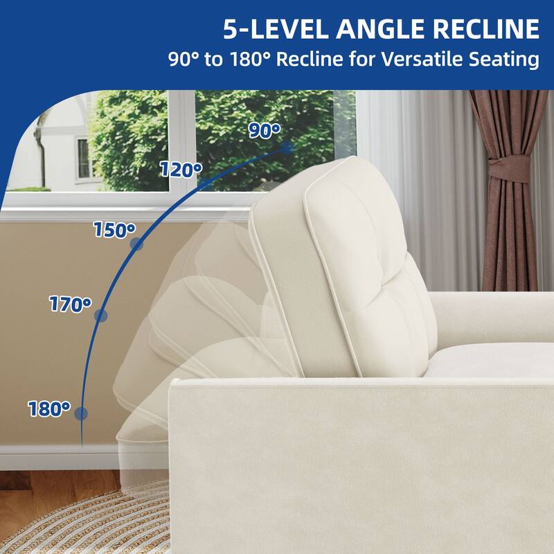 Moasis 3-in-1 Adjustable Sleeper Sofa Bed, Pull Out Chair Sofa for Living Room