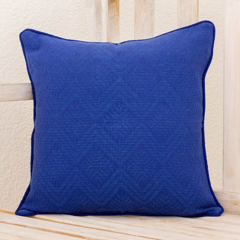 Novica Handmade Sky Nuances Cotton Cushion Cover
