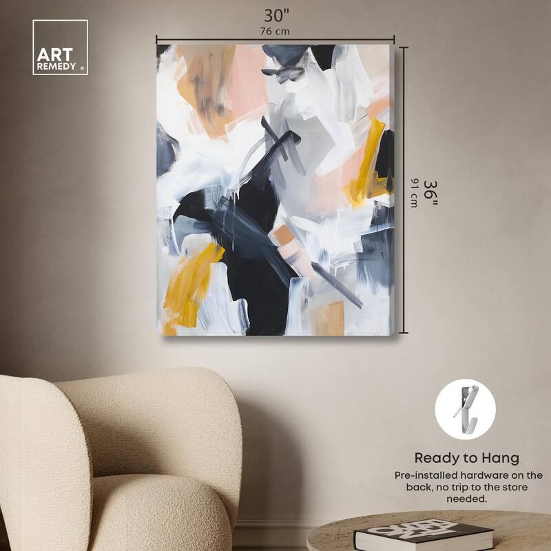 Rustic Noir Canvas by Art Remedy, Gallery Wrapped
