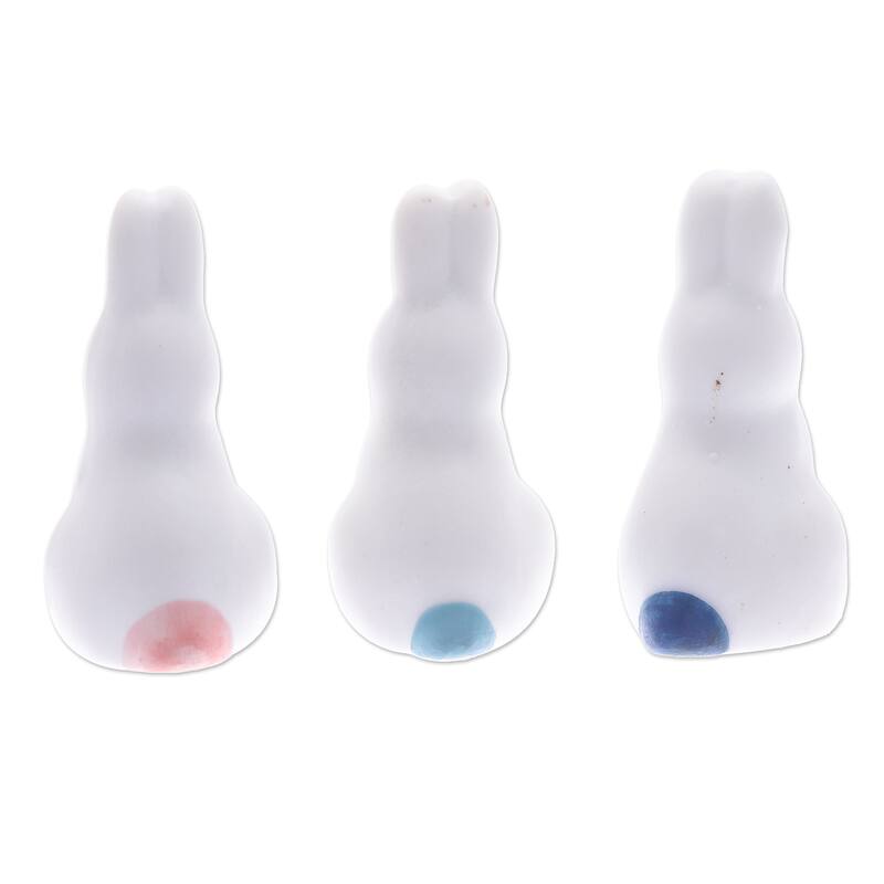 Novica Handmade Sweet Reunion Ceramic Figurines (Set Of 3)