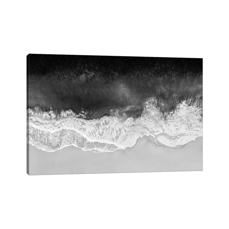 iCanvas "Waves In Black And White" by Maggie Olsen Canvas Print