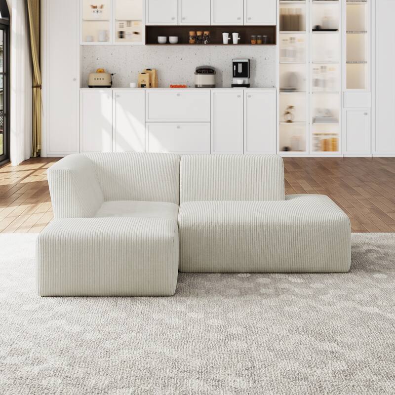Oversized Corduroy Modular Sectional Fabric Sofa