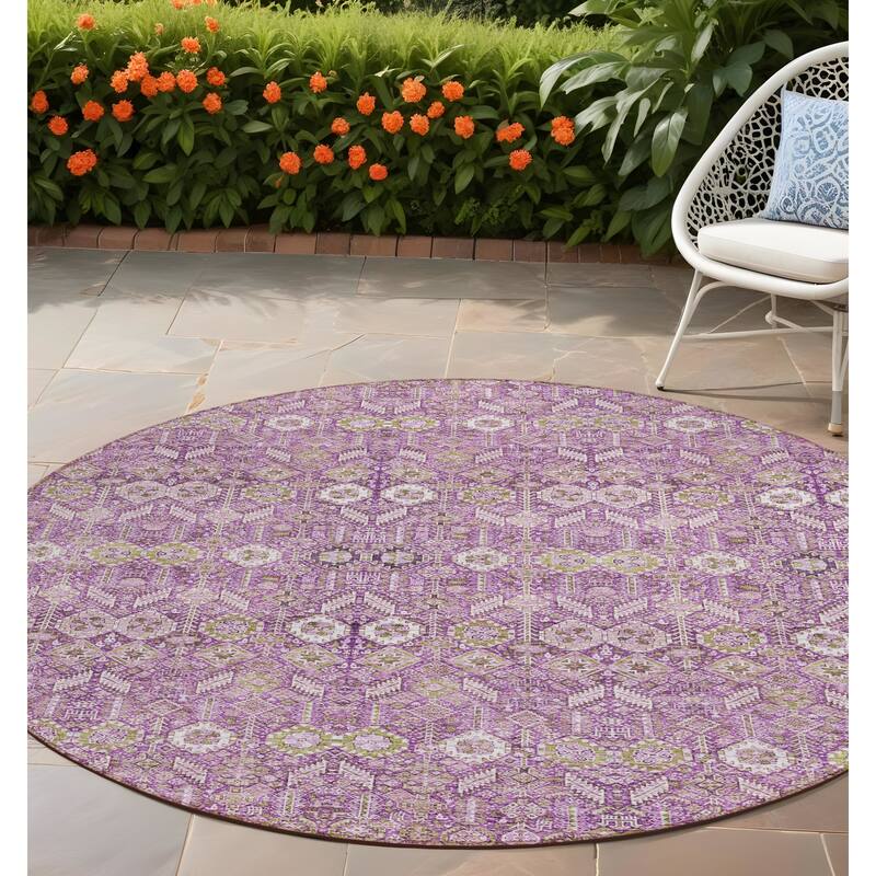 Alriri Garden-Inspired Weather Resistant Classic Meets Modern Outdoor Rug