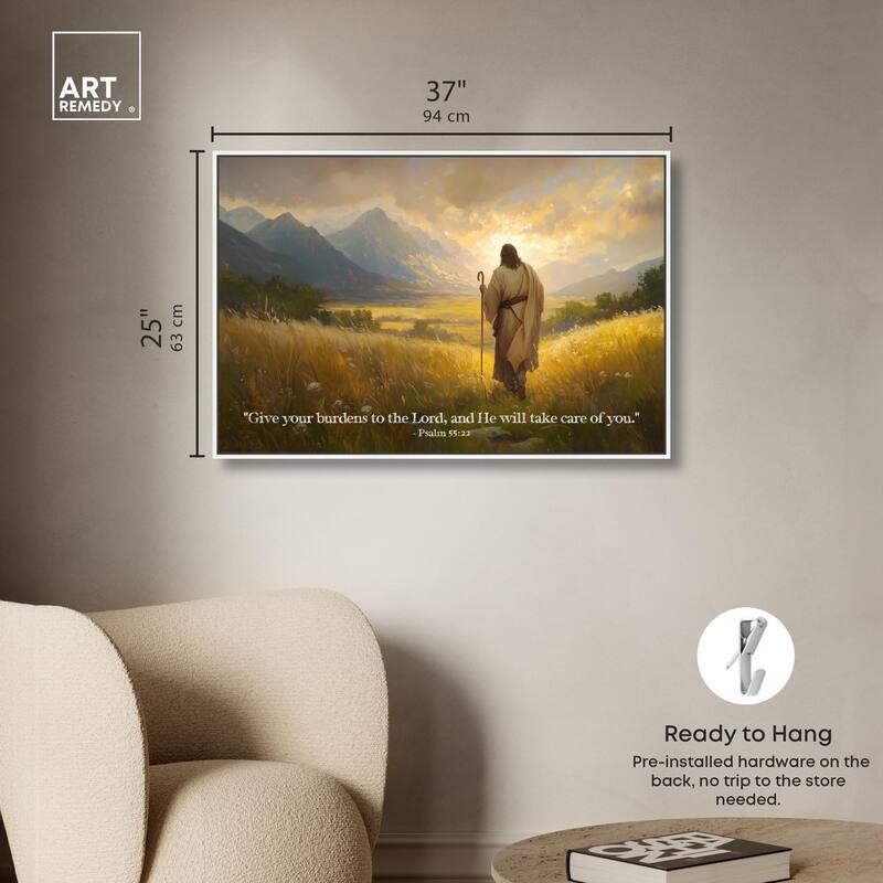 Give Your Burdens Canvas by Art Remedy