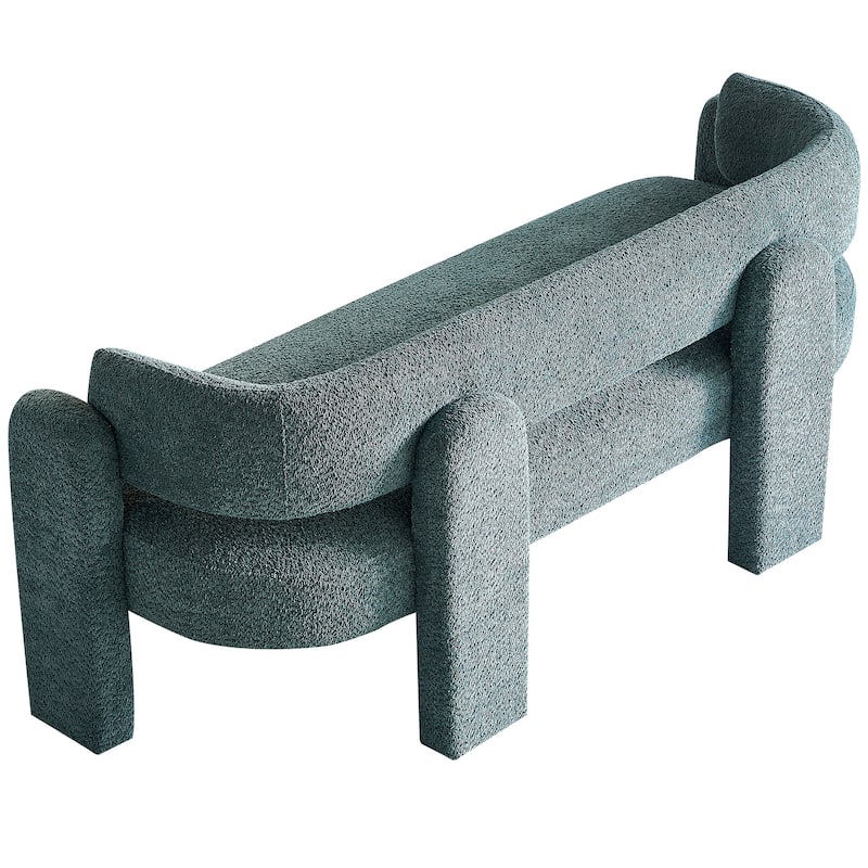 Stylish Boucle Sofa with High-Density Foam & Easy Assembly - 700 lbs Capacity