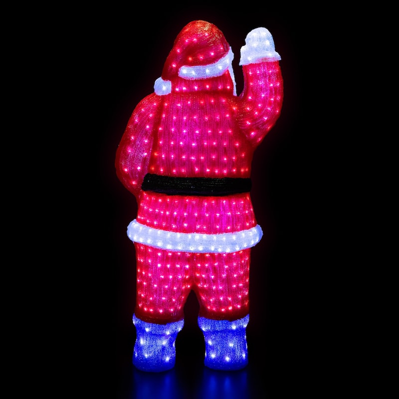 Lighted Commercial Grade Santa Claus Christmas Decor 3.75' Red Blue