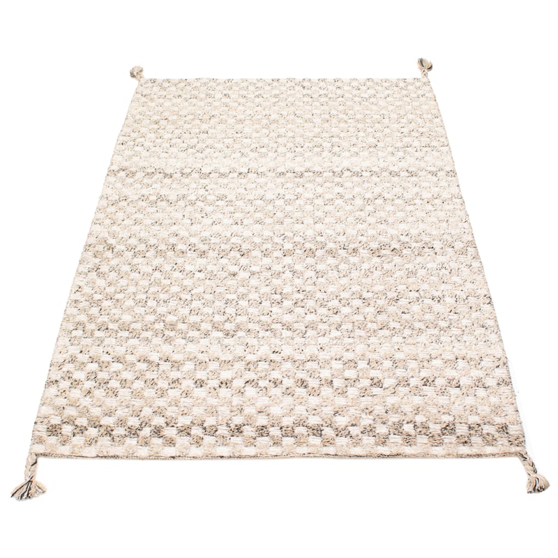 ECARPETGALLERY Braid weave Sienna Tan Wool Rug - 5'1 x 8'0