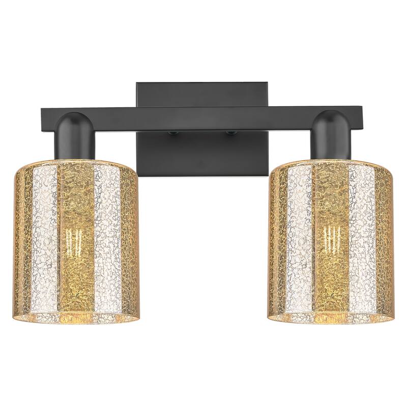 Innovations Lighting Endless Possibilities Arcadia - Cobbleskill - 2 Light 16" Bath Vanity Light - Mercury/Matte Black