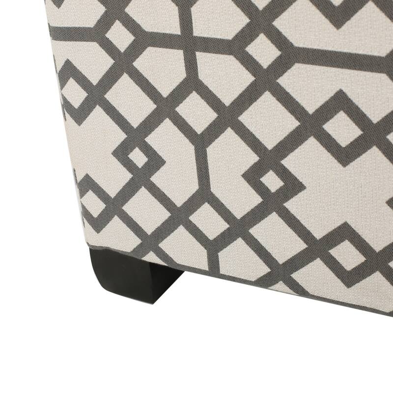 Tempe Geometric Fabric Storage Ottoman by Christopher Knight Home