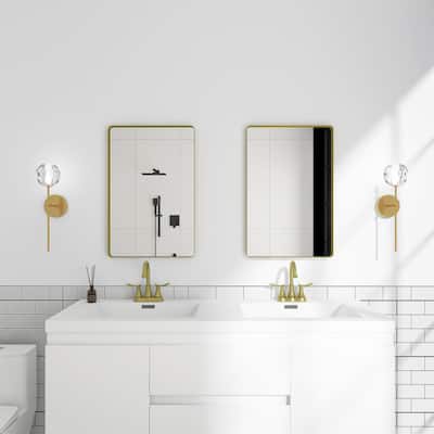 Rectangular Framed Wall Mounted Bathroom Mirror