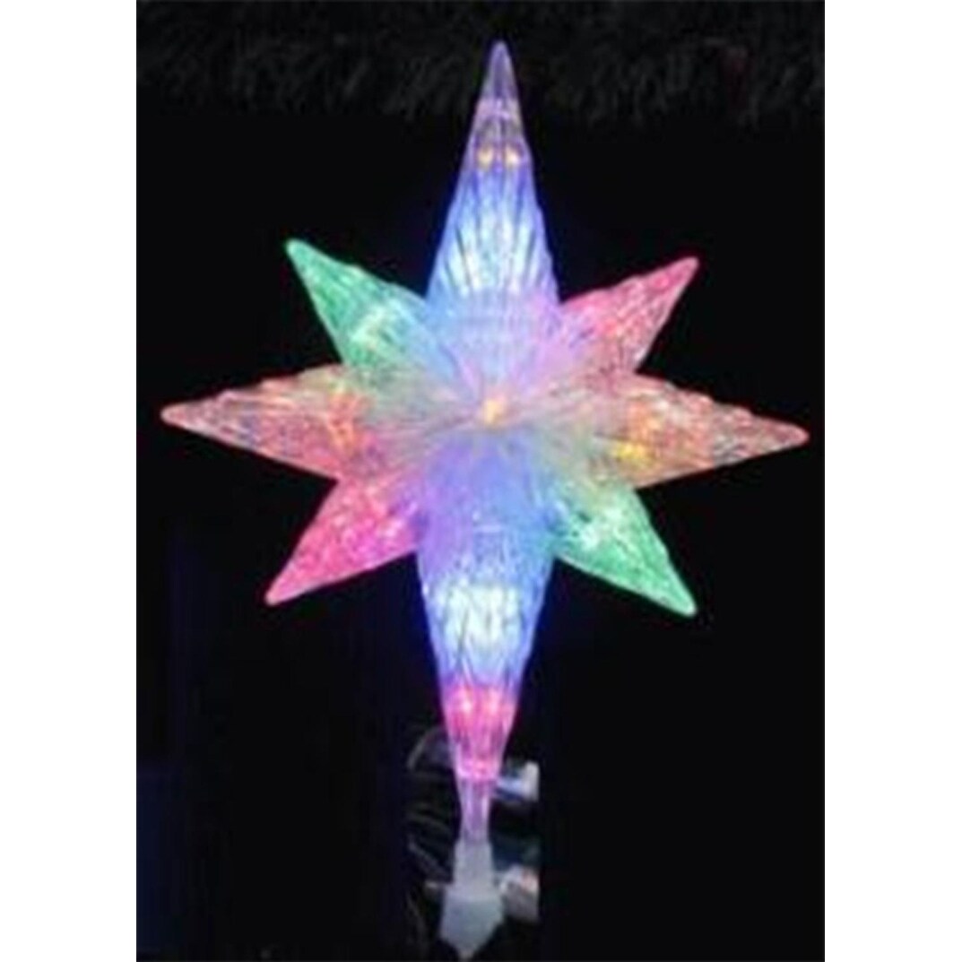 11 Led Lighted Crystal Bethlehem Star Christmas Tree Topper Multi Lights Overstock 17438660 11 led lighted crystal bethlehem star christmas tree. overstock com
