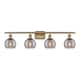 Option Brushed Brass / Light Smoke Deco Swirl