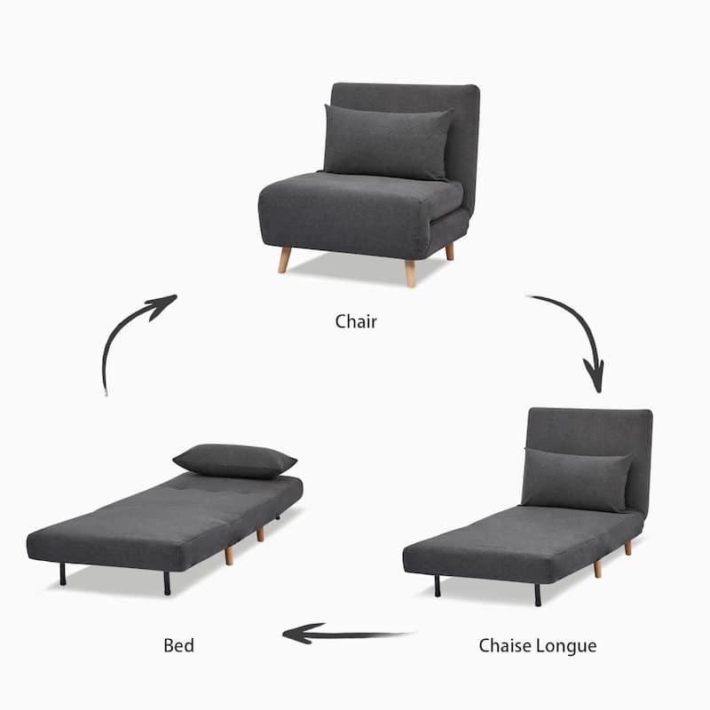 Artdeco Home - Tustin Upholstered Convertible Lounge/ Sleeper Chair
