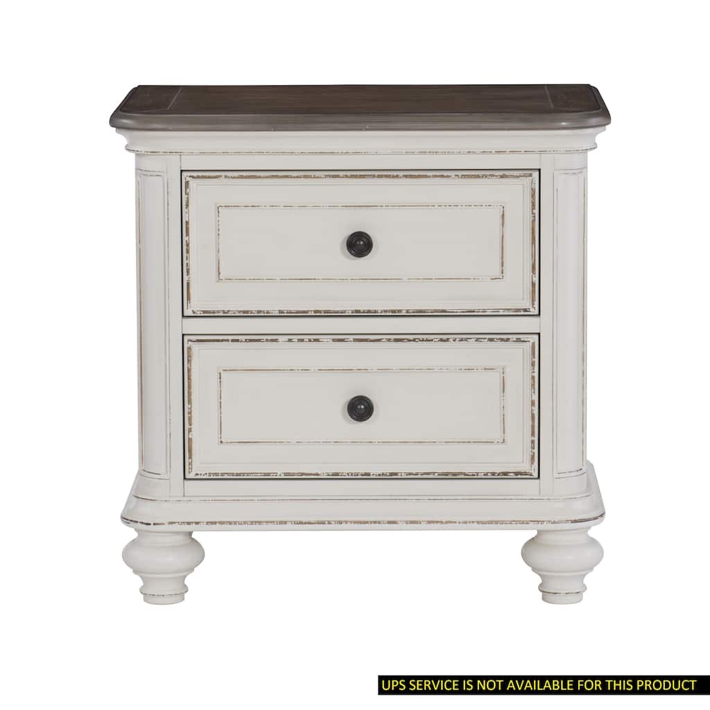1pc Nightstand of Drawers Knobs Traditional Design Bedroom Furniture
