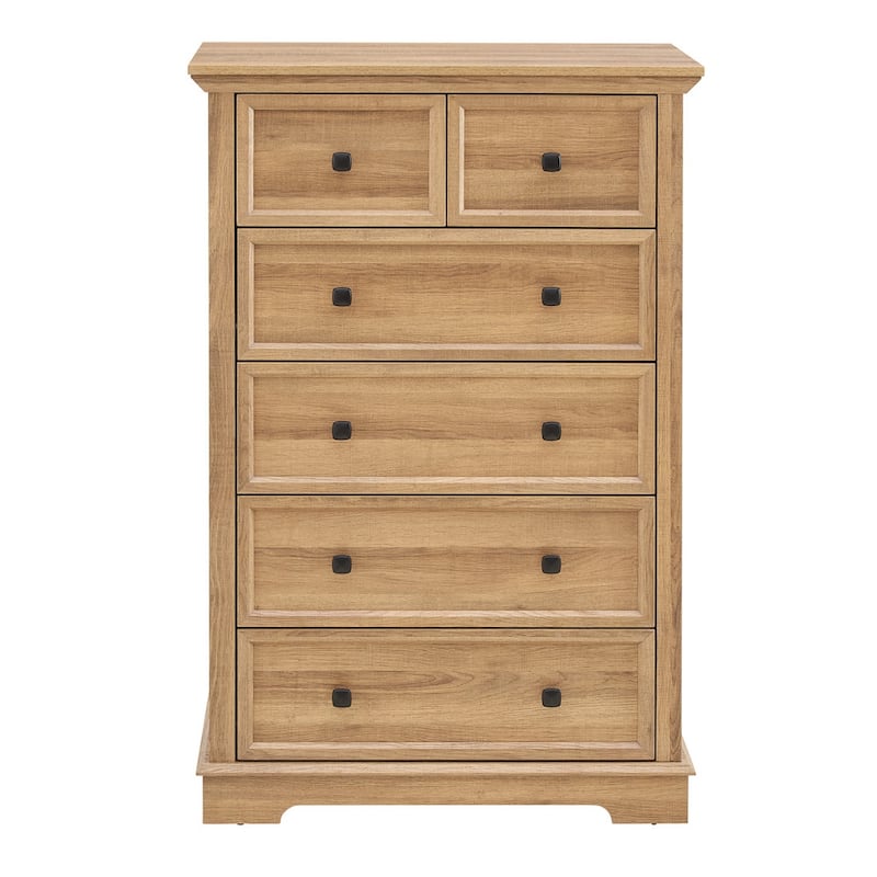 Modern 6 Storage Drawers Dresser Cabinet, Tall Chest of Drawer, Closet
