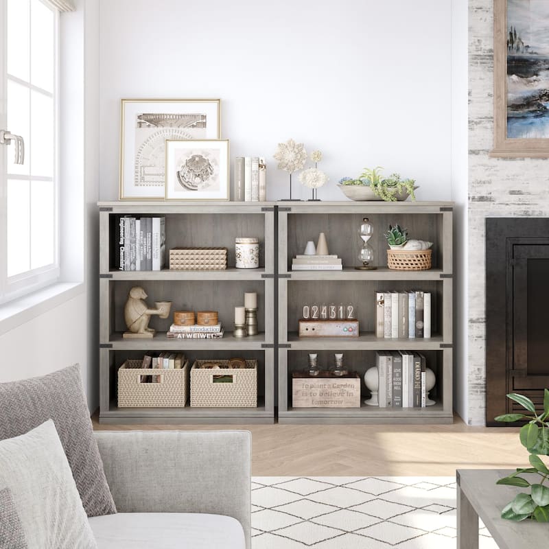 5 Tier Bookcase Modern Farmhouse Book Shelf