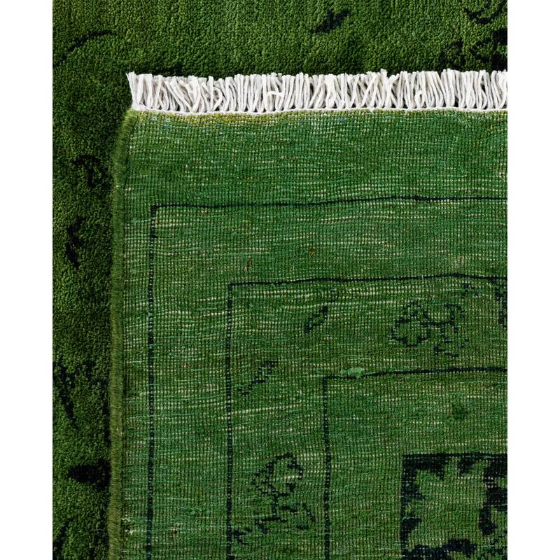 Overdyed One-of-a-Kind Hand-Knotted Area Rug - Green - 8' 3" x 10' 6"