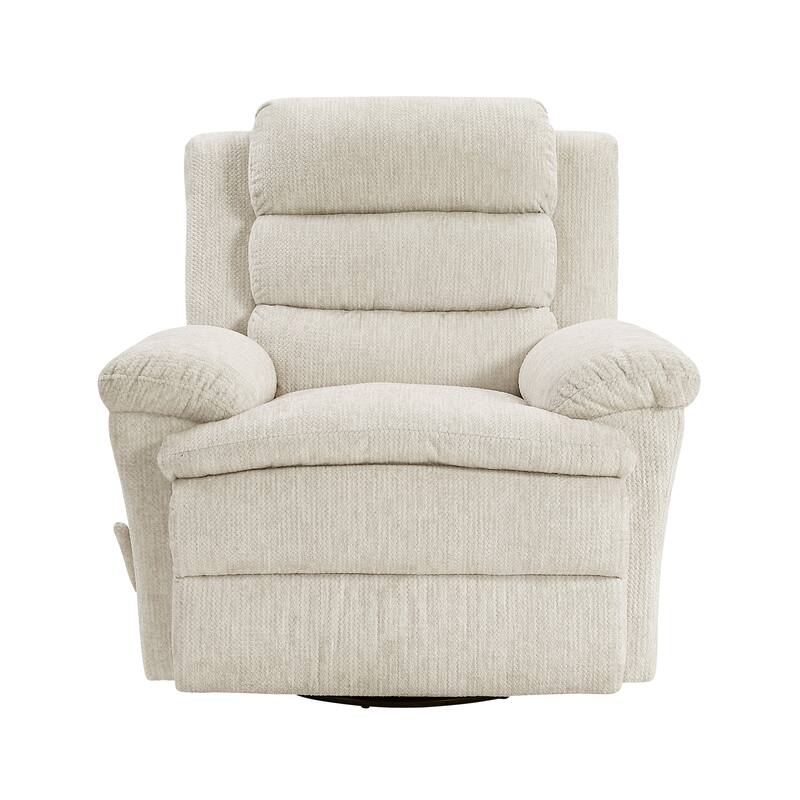 Sofiane 41" Microfiber Swivel Glider Recliner - Pull-Handle Motion