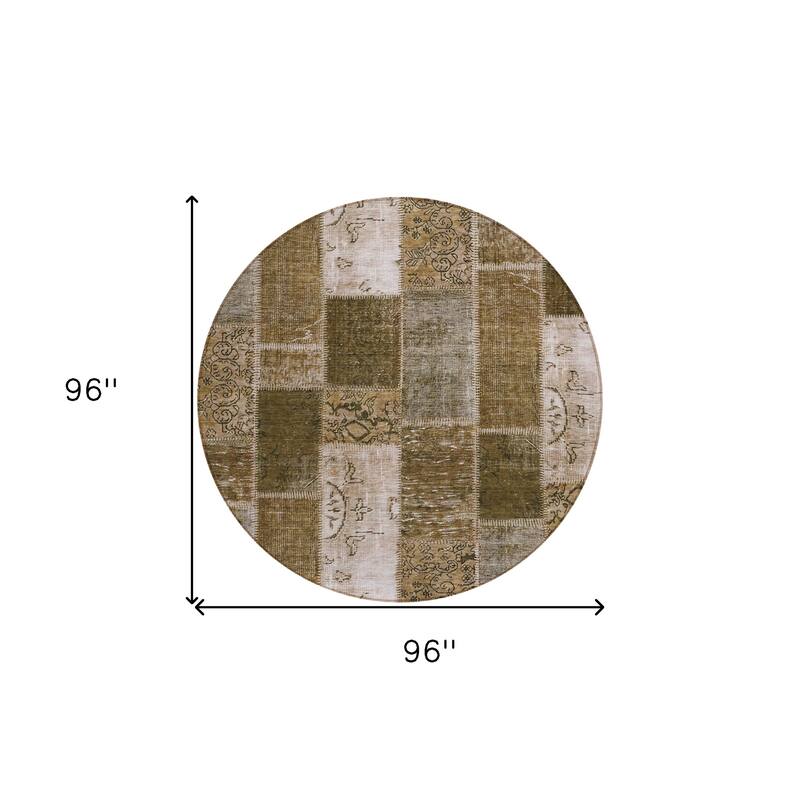 HomeRoots Patchwork Traditional Rectangle Outdoor Rug