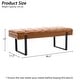 preview thumbnail 53 of 101, Upholstered Bedroom Bench Tufted Entryway Bench Modern End of Bed Bench Dining Bench with Gold/Black Metal Legs for Window